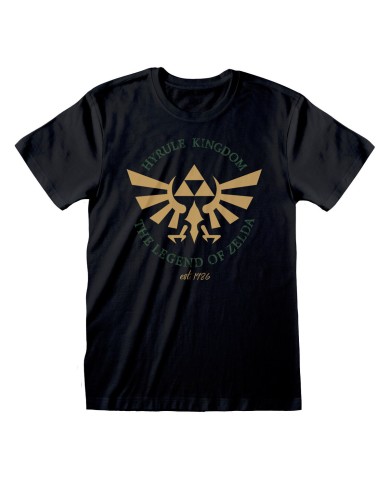 Maglia a Maniche Corte Unisex The Legend of Zelda Hyrule Kingdom Crest Nero Maglia a Maniche Corte Unisex The Legend of Zelda Hyrule Kingdom Crest Nero