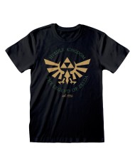 Maglia a Maniche Corte Unisex The Legend of Zelda Hyrule Kingdom Crest Nero
