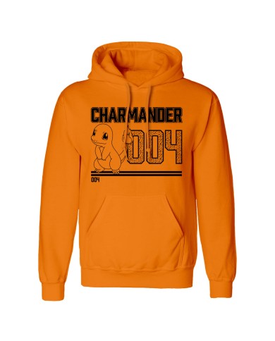 Felpa con Cappuccio Unisex Pokémon Charmander Line Art Arancio Felpa con Cappuccio Unisex Pokémon Charmander Line Art Arancio