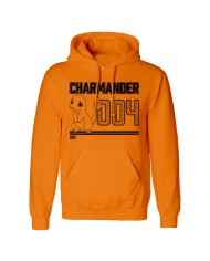 Felpa con Cappuccio Unisex Pokémon Charmander Line Art Arancio Felpa con Cappuccio Unisex Pokémon Charmander Line Art Arancio