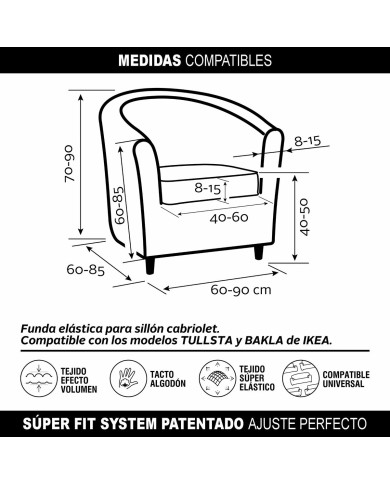 Copridivano poltrona Sofaskins NIAGARA 1 posto Copridivano poltrona Sofaskins NIAGARA 1 posto