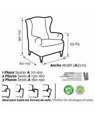 Copridivano poltrona con ali Sofaskins NIAGARA