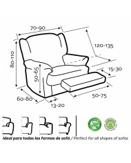 Copridivano poltrona con gambe separate Sofaskins NIAGARA