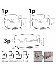 Copridivano Sofakover Pocket Trio Romeo 3 Unità