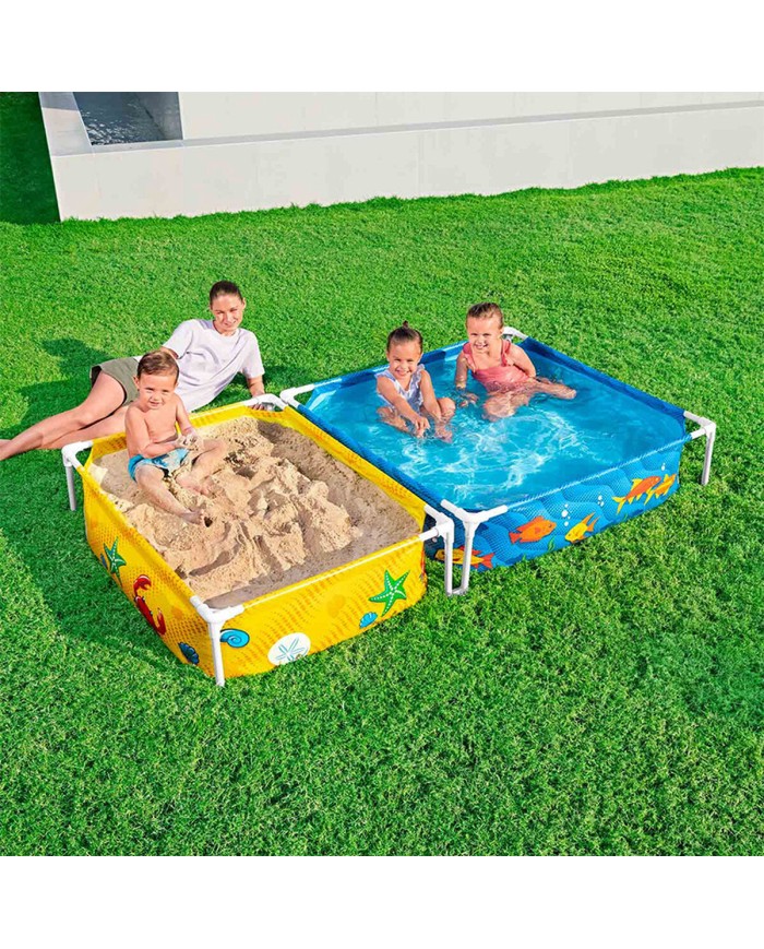 Bestway Piscina Rigida Infantile Con Sandbox 213x122x30,5 cm +2 anni Giardino 00561