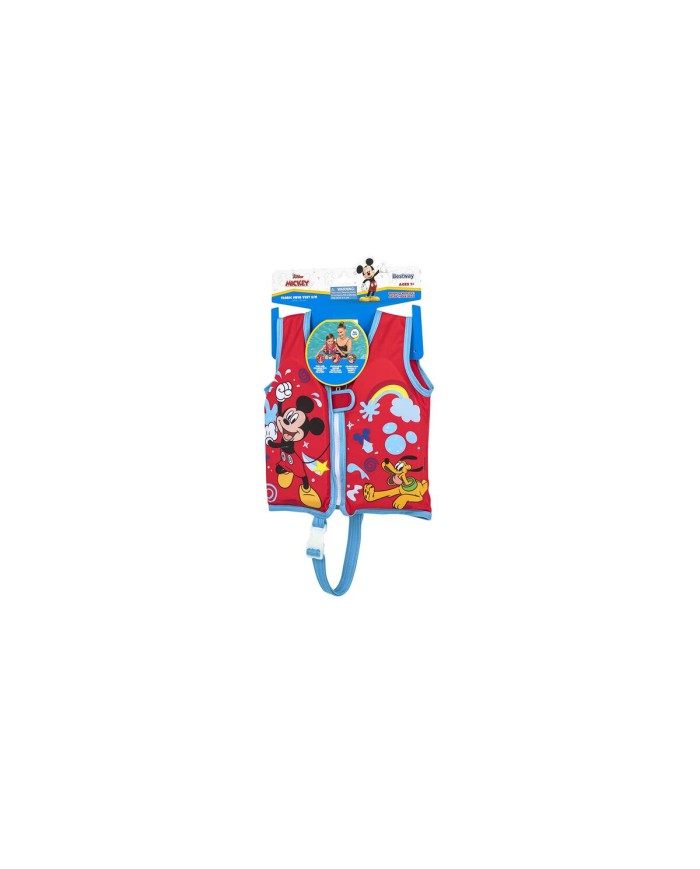 Gilet Bestway Disney Mickey Mouse UPF 50+ 51 cm +1 a 3 Anni Piscina e Spiaggia 09101