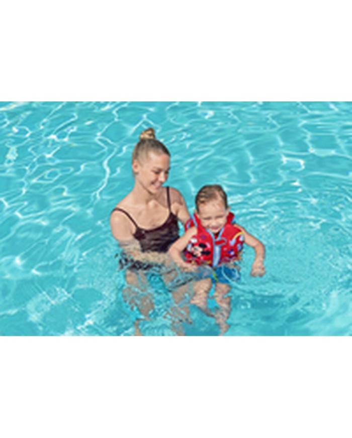 Gilet Bestway Disney Mickey Mouse UPF 50+ 51 cm +1 a 3 Anni Piscina e Spiaggia 09101