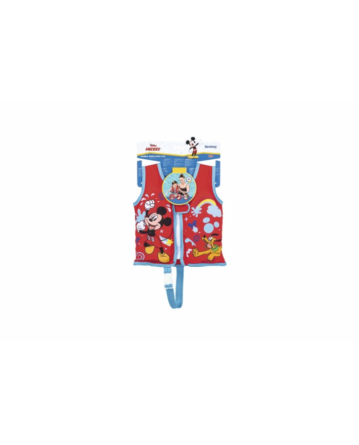 Gilet Bestway Disney Mickey Mouse UPF 50+ 51 cm +1 a 3 Anni Piscina e Spiaggia 09101