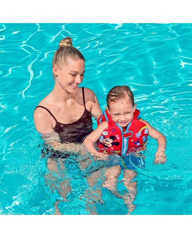 Gilet Bestway Disney Mickey Mouse UPF 50+ 51 cm +1 a 3 Anni Piscina e Spiaggia 09101 Gilet Bestway Disney Mickey Mouse UPF 50+ 51 cm +1 a 3 Anni Piscina e Spiaggia 09101