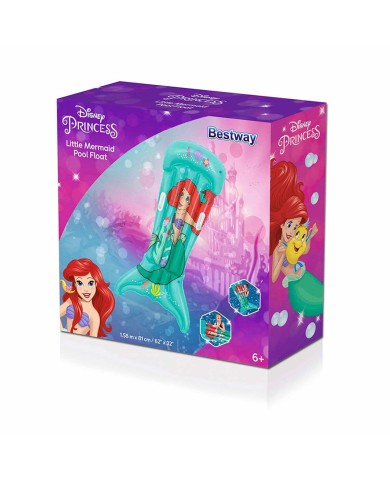 Bestway Materassino Disney Sirenita Con Maniglie 158x81 cm +6 Anni Giardino 09108