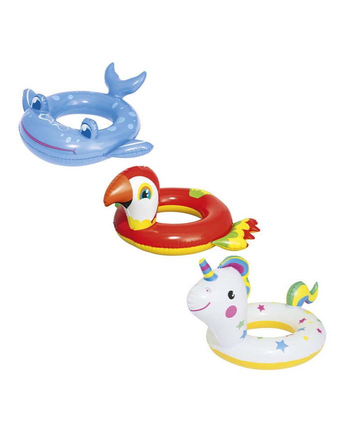 Bestway Galleggiante Gonfiabile Animali Colori Assortiti 84x71 cm +3 a 6 Anni Spiaggia e Piscina 36128
