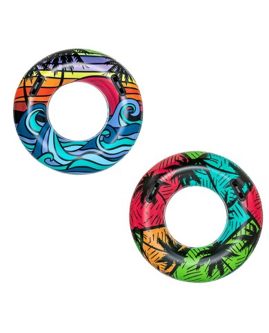 Bestway Gonfiabile Galleggiante Decorato con Maniglie Colore Assortito D91 cm +10 Anni Spiaggia e Piscina 36350