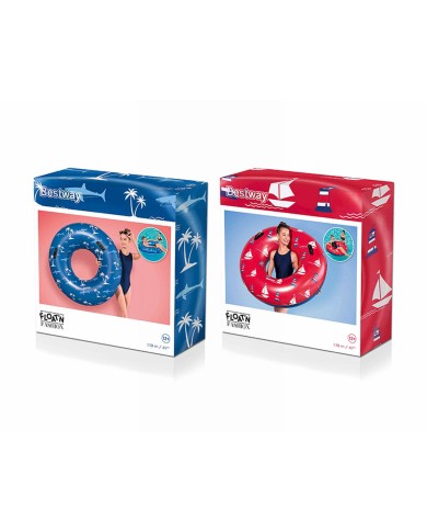 Bestway Galleggiante Gonfiabile con Maniglie Nautica Colori Assortiti D119 cm +12 Anni Spiaggia e Piscina 36353