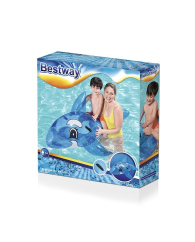 Bestway Figura Gonfiabile Balena Blu con Manici 157x94 cm +3 Anni Spiaggia e Piscina 41037
