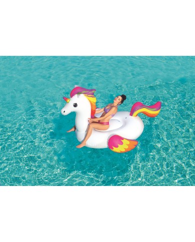 Bestway Figura Gonfiabile Unicorno con Maniglie 224x164 cm Spiaggia e Piscina 41113