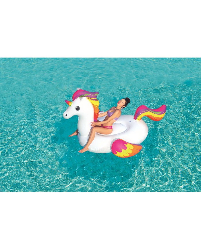 Bestway Figura Gonfiabile Unicorno con Maniglie 224x164 cm Spiaggia e Piscina 41113