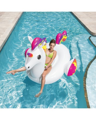Bestway Figura Gonfiabile Unicorno con Maniglie 224x164 cm Spiaggia e Piscina 41113