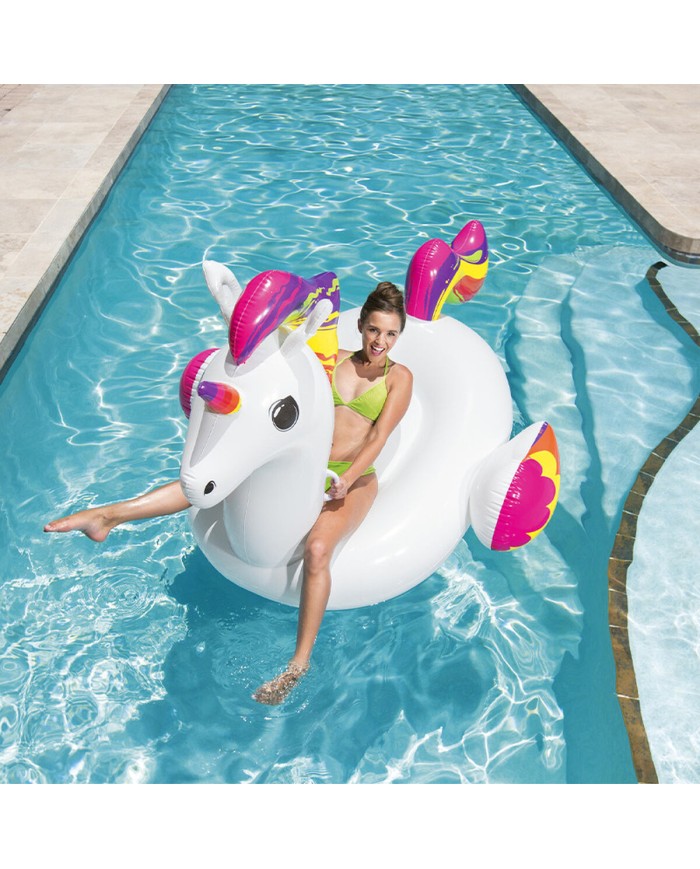 Bestway Figura Gonfiabile Unicorno con Maniglie 224x164 cm Spiaggia e Piscina 41113