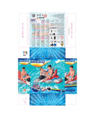 Bestway Gonfiabile Spaziale con Maniglie 136x135 cm +3 Anni per Spiaggia e Piscina 41443