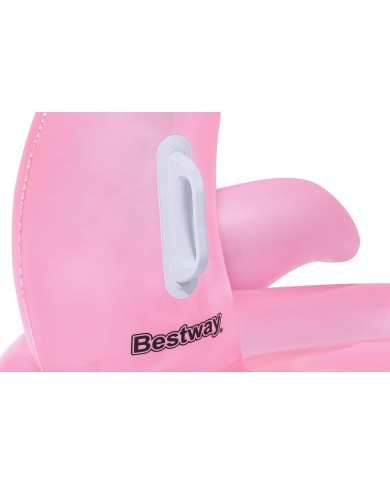 Bestway Figura Gonfiabile Fenicottero con Maniglie 153x143 cm Spiaggia e Piscina 41475