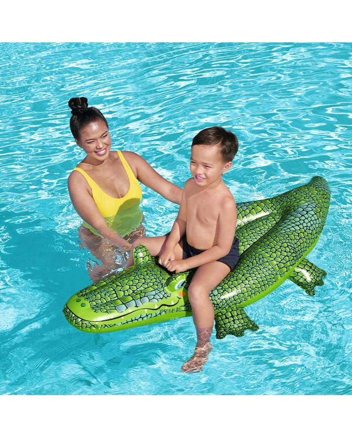Bestway Coccodrillo Gonfiabile con Maniglie 152x71 cm +3 Anni per Piscina e Spiaggia 41477 Bestway Coccodrillo Gonfiabile con Maniglie 152x71 cm +3 Anni per Piscina e Spiaggia 41477
