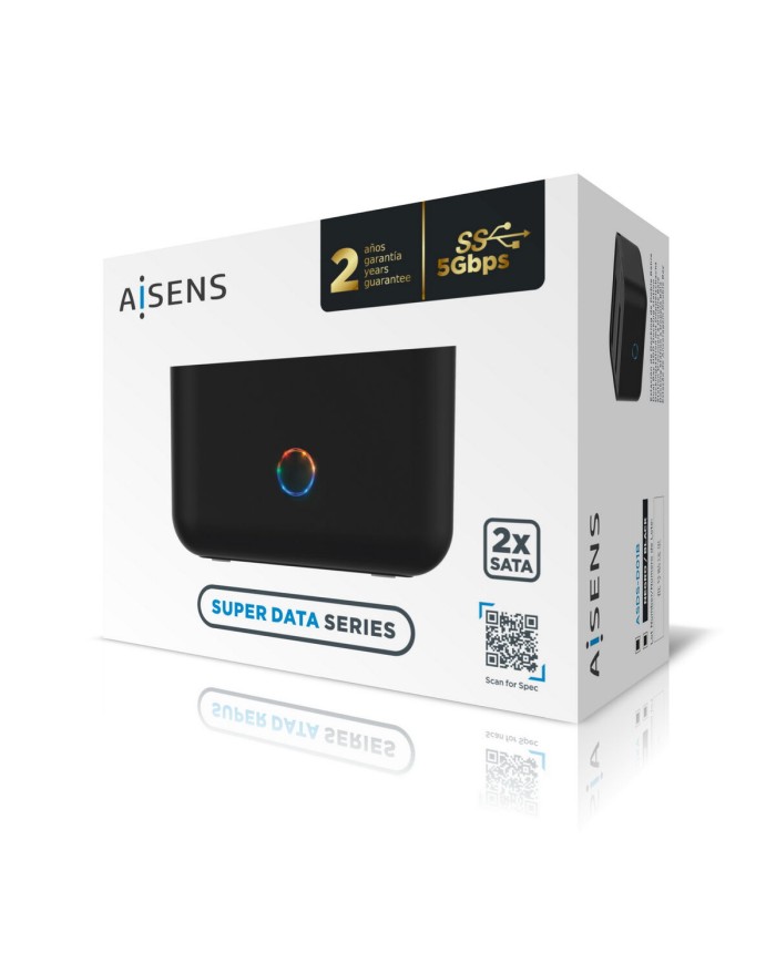 Dock Station Dual Aisens ASDS-D01B Nero