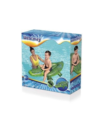 Bestway Coccodrillo Gonfiabile con Maniglie 152x71 cm +3 Anni per Piscina e Spiaggia 41477