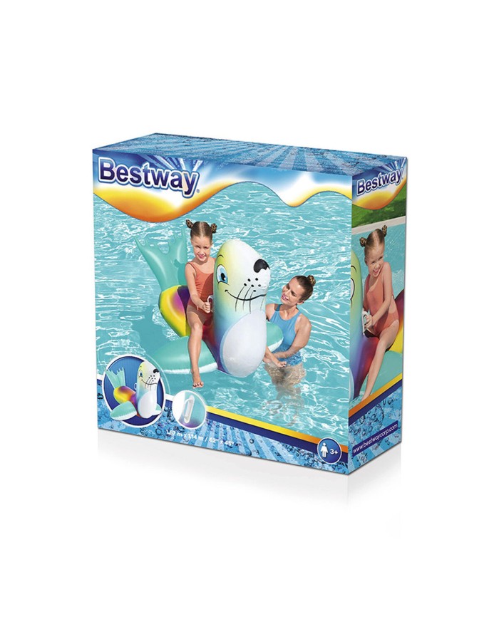 Bestway Foca Gonfiabile con Maniglie 157x114 cm +3 Anni Spiaggia e Piscina 41479 Bestway Foca Gonfiabile con Maniglie 157x114 cm +3 Anni Spiaggia e Piscina 41479