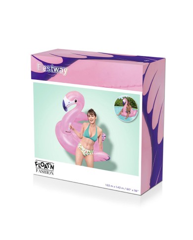 Bestway Figura Gonfiabile Fenicottero con Maniglie 153x143 cm Spiaggia e Piscina 41475