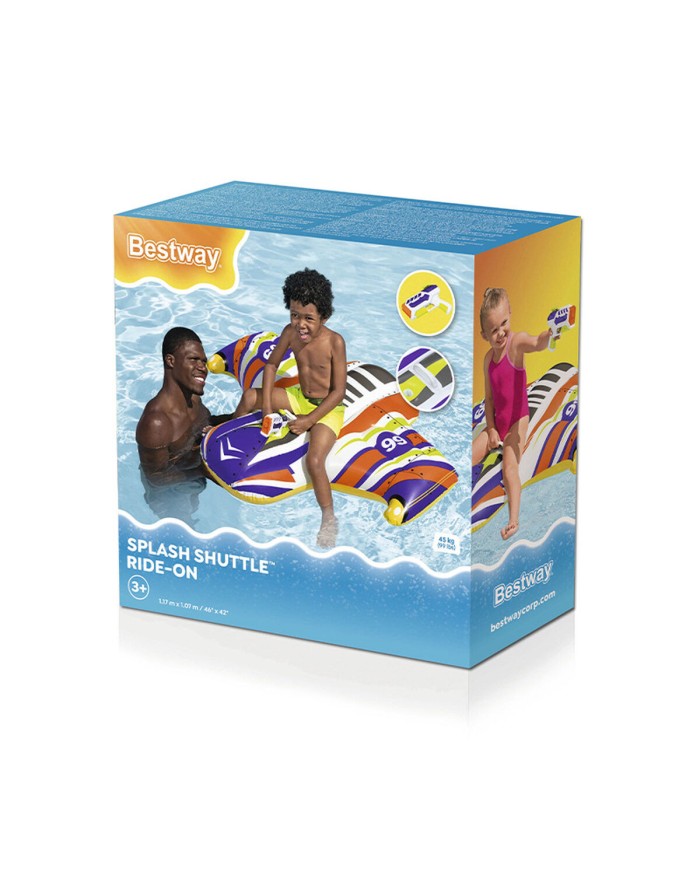 Bestway Gonfiabile Nave Spaziale con Maniglia e Pistola d'Acqua 117x107 cm +3 Anni Spiaggia e Piscina 41503 Bestway Gonfiabile Nave Spaziale con Maniglia e Pistola d'Acqua 117x107 cm +3 Anni Spiaggia e Piscina 41503