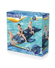 Bestway Figura Gonfiabile Squalo Balena con Maniglie 193x122 cm +3 Anni Spiaggia e Piscina 41482