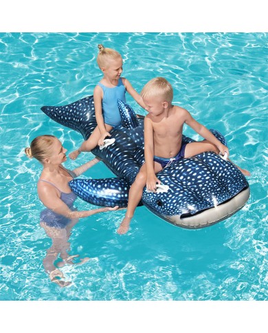 Bestway Figura Gonfiabile Squalo Balena con Maniglie 193x122 cm +3 Anni Spiaggia e Piscina 41482