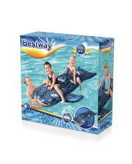 Bestway Figura Gonfiabile Squalo Balena con Maniglie 193x122 cm +3 Anni Spiaggia e Piscina 41482