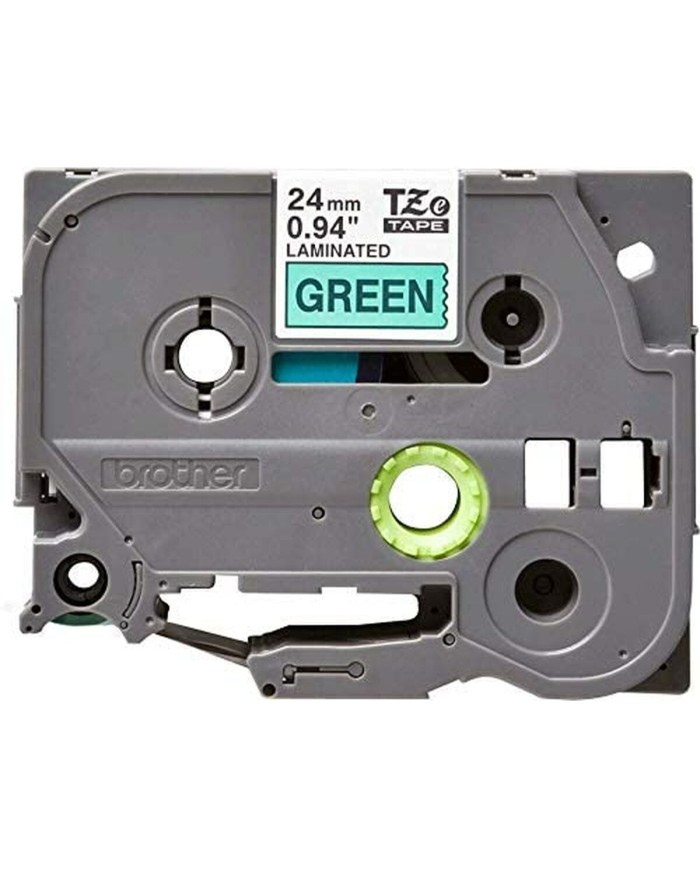 Nastro Laminato Brother TZE-751 Nero/Verde 24 mm Nastro Laminato Brother TZE-751 Nero/Verde 24 mm