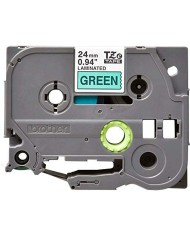 Nastro Laminato Brother TZE-751 Nero/Verde 24 mm Nastro Laminato Brother TZE-751 Nero/Verde 24 mm