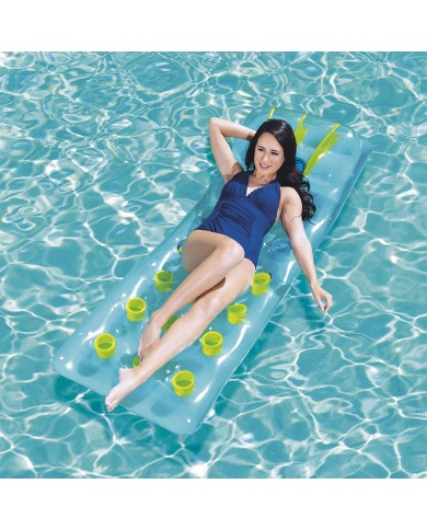 Bestway Materassino Gonfiabile Tazze con Cuscino Colori Assortiti 188x71 cm Spiaggia e Piscina 43015