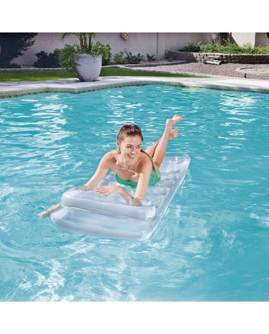 Bestway Materassino Gonfiabile Metallic Cups con Cuscino 188x71 cm Spiaggia e Piscina 43024