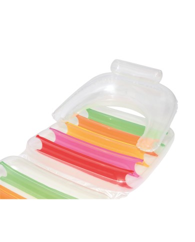 Bestway Sedia Gonfiabile Pieghevole Arcobaleno 201x89 cm Spiaggia e Piscina 43023
