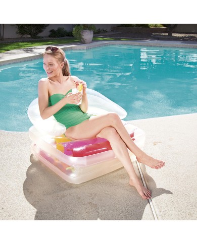 Bestway Sedia Gonfiabile Pieghevole Arcobaleno 201x89 cm Spiaggia e Piscina 43023