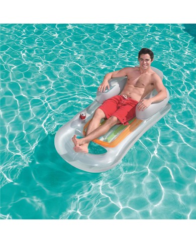 Bestway Poltrona Gonfiabile Design Fashion Piedi Rinfrescanti Colore Assortito 161x84 cm Spiaggia e Piscina 43028