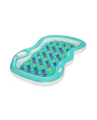 Bestway Materassino Gonfiabile Doppio con Portabicchieri e Frigo 224x174 cm Spiaggia e Piscina 43045