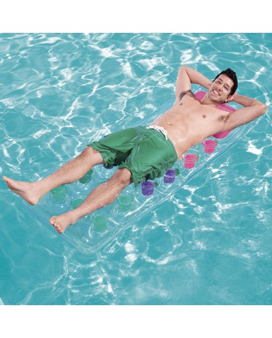 Bestway Materassino Gonfiabile con Finestrina Colori Assortiti 188x71 cm Spiaggia e Piscina 43040