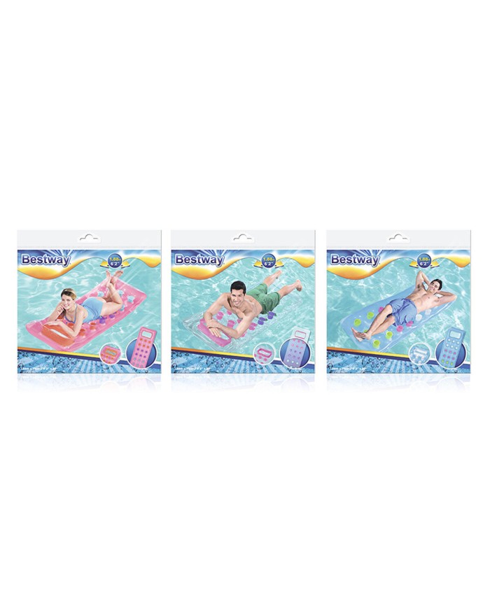 Bestway Materassino Gonfiabile con Finestrina Colori Assortiti 188x71 cm Spiaggia e Piscina 43040 Bestway Materassino Gonfiabile con Finestrina Colori Assortiti 188x71 cm Spiaggia e Piscina 43040