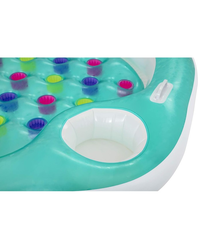 Bestway Materassino Gonfiabile Doppio con Portabicchieri e Frigo 224x174 cm Spiaggia e Piscina 43045