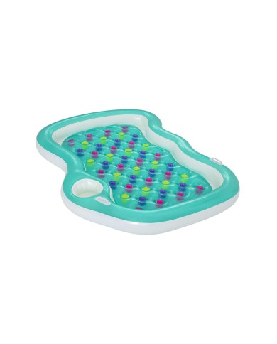 Bestway Materassino Gonfiabile Doppio con Portabicchieri e Frigo 224x174 cm Spiaggia e Piscina 43045