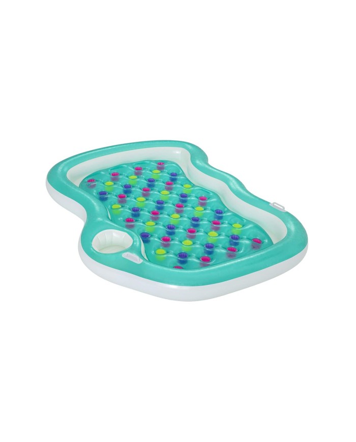 Bestway Materassino Gonfiabile Doppio con Portabicchieri e Frigo 224x174 cm Spiaggia e Piscina 43045