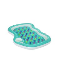 Bestway Materassino Gonfiabile Doppio con Portabicchieri e Frigo 224x174 cm Spiaggia e Piscina 43045