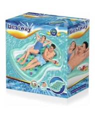 Bestway Materassino Gonfiabile Doppio con Portabicchieri e Frigo 224x174 cm Spiaggia e Piscina 43045