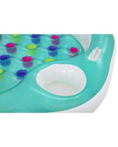 Bestway Materassino Gonfiabile Doppio con Portabicchieri e Frigo 224x174 cm Spiaggia e Piscina 43045