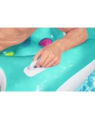 Bestway Materassino Gonfiabile Doppio con Portabicchieri e Frigo 224x174 cm Spiaggia e Piscina 43045